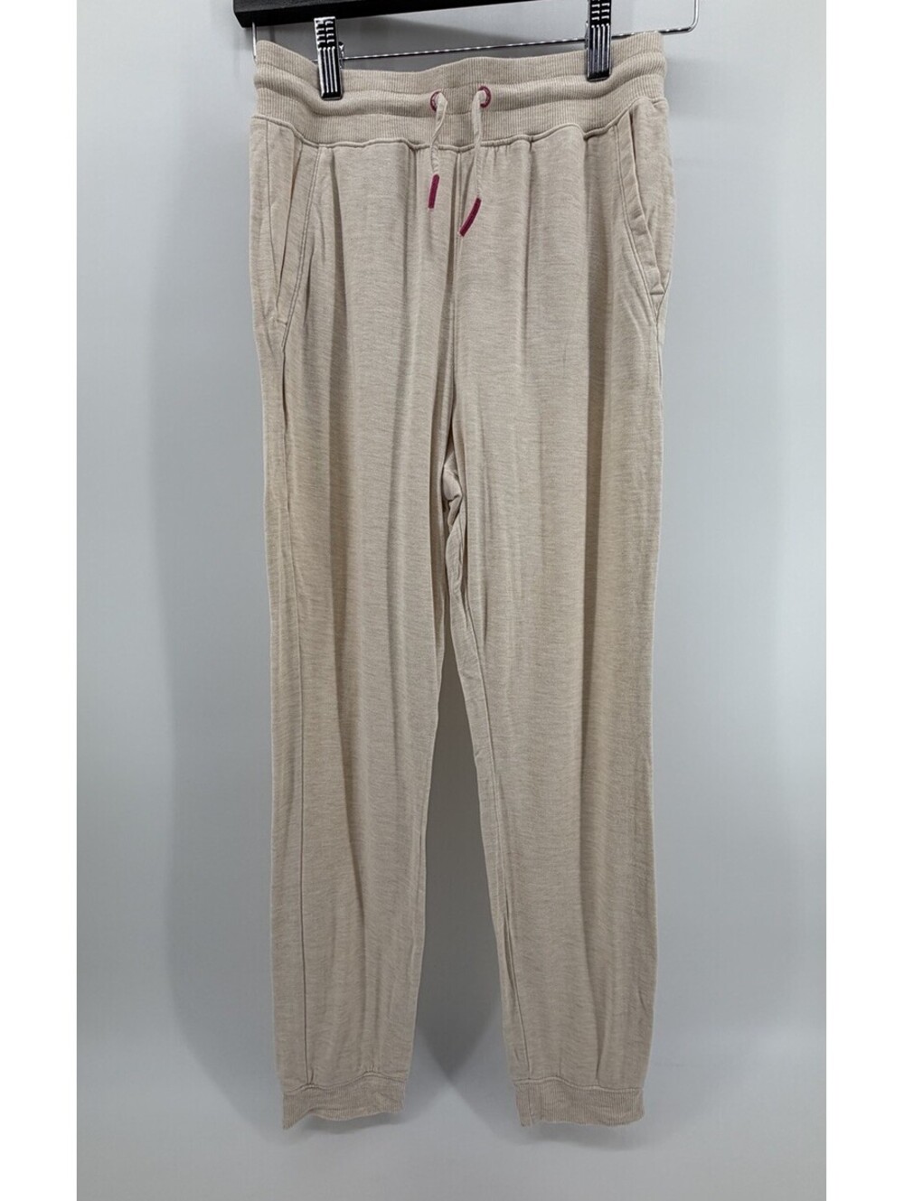 Vineyard Vines Womens M 12-14 Jogger Pants Beige Pink Drawstring Lounge